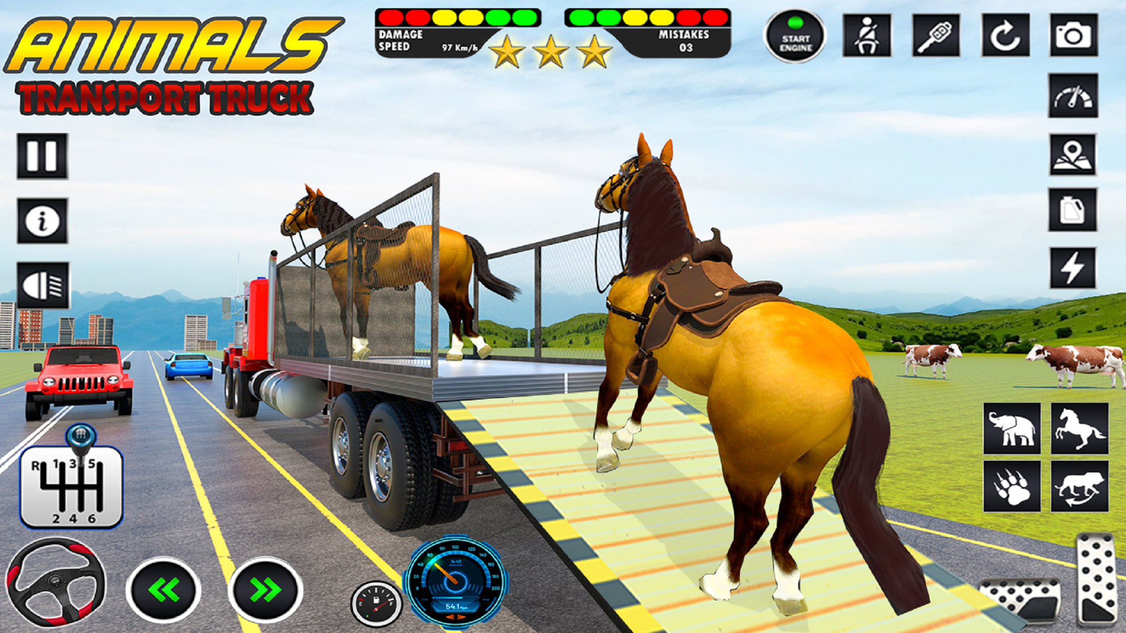 اسکرین شات 1 بازی Farm Animals Transport Truck