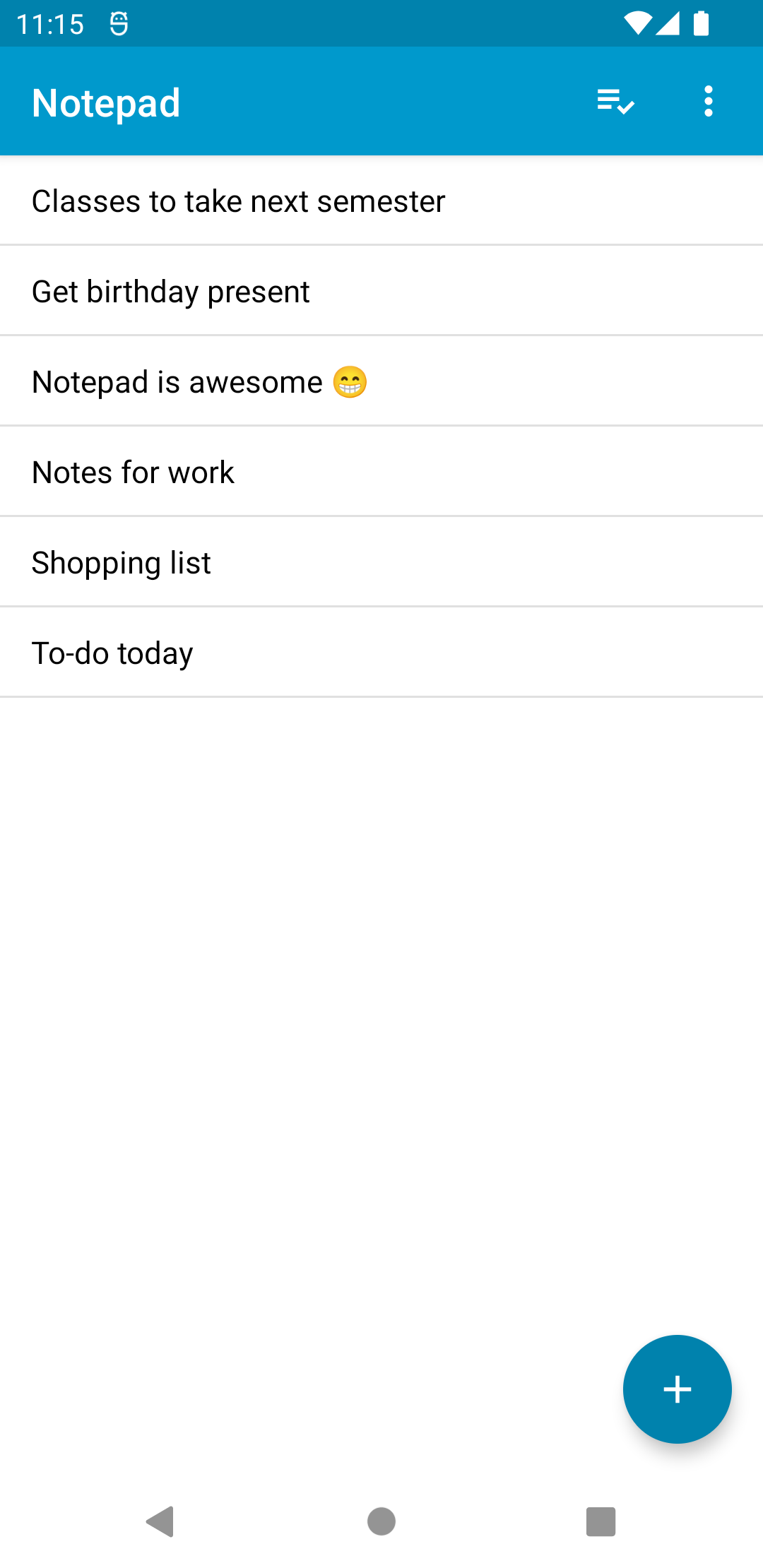 اسکرین شات 1 برنامه Notepad
