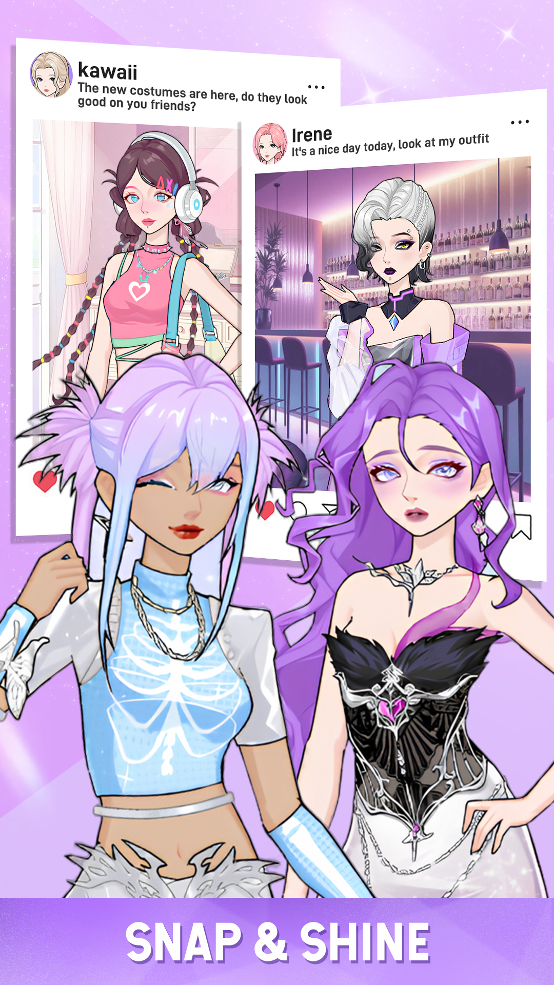 اسکرین شات 6 بازی Shining Me: Glow Idol Dress Up