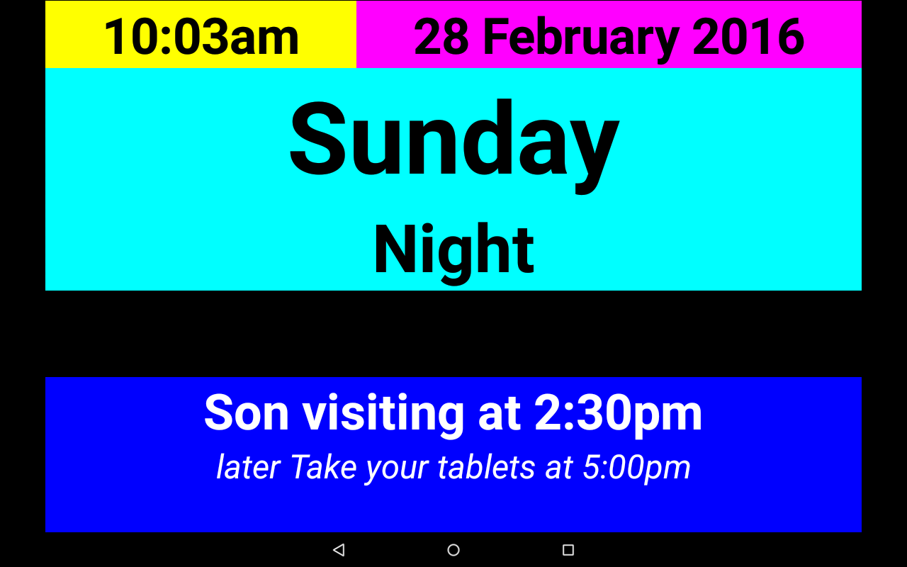 اسکرین شات 4 برنامه Dementia/Digital Diary/Clock