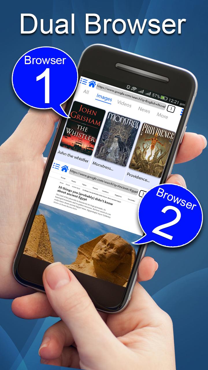 اسکرین شات 2 برنامه Fast Dual Browser - Split Brow