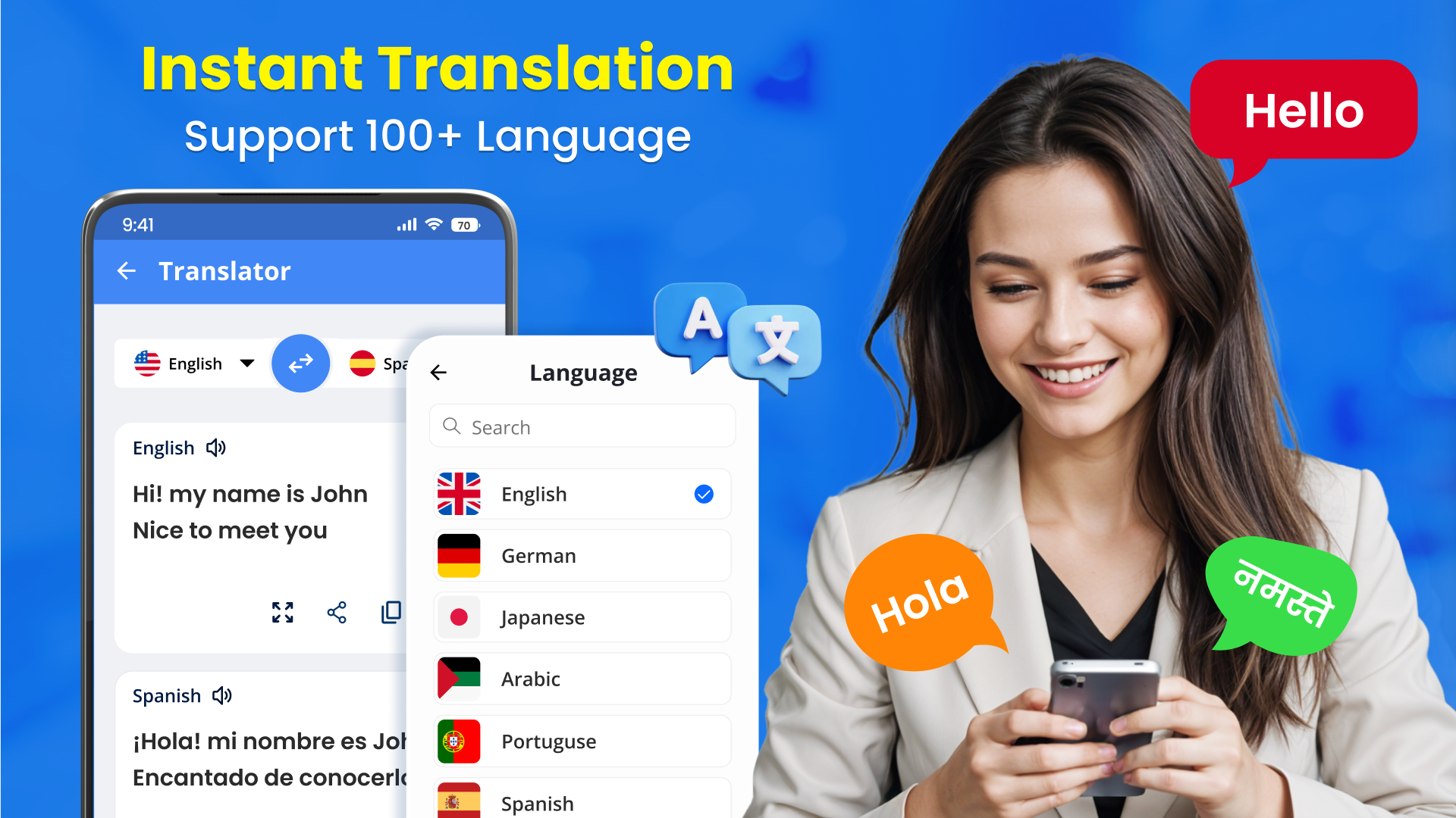 اسکرین شات 1 برنامه Go Translate All Languages