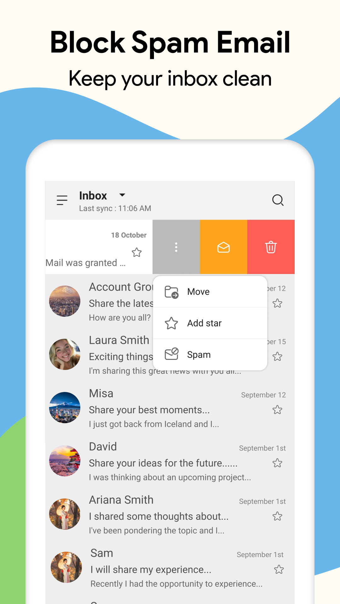 اسکرین شات 3 برنامه Email - Fast and Smart Mail