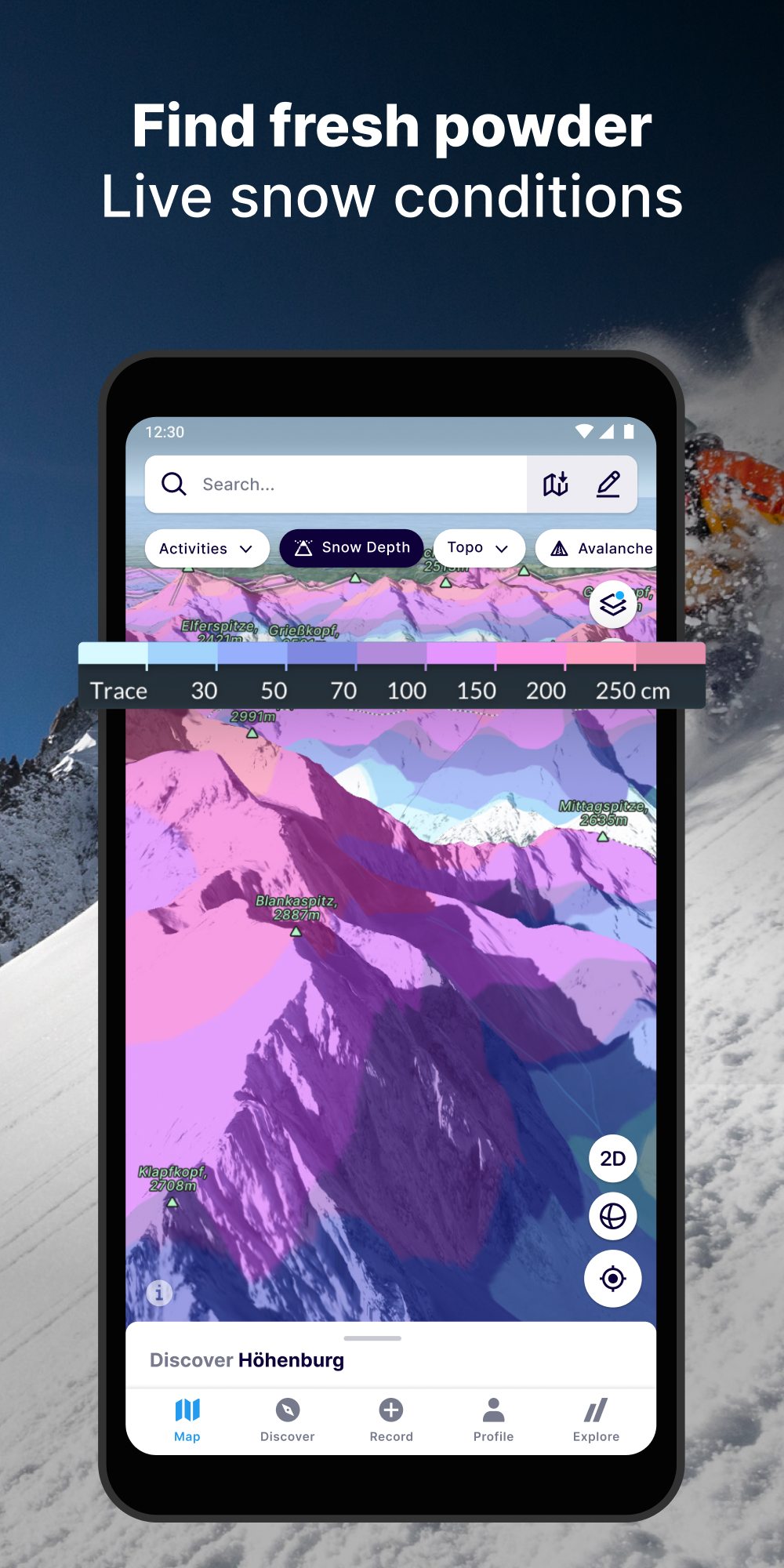 اسکرین شات 6 برنامه FATMAP: Ski, Hike, Bike