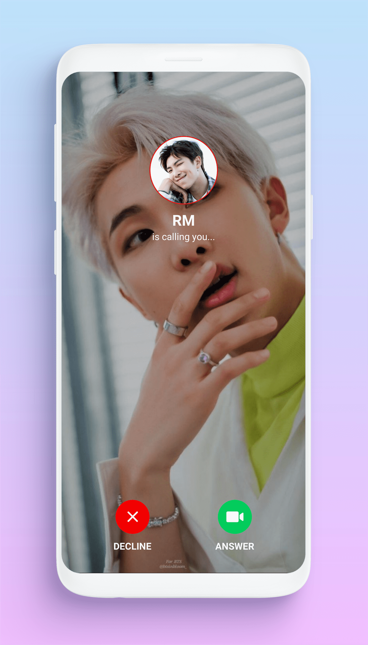 اسکرین شات 7 برنامه BTS Fake Video Call Prank