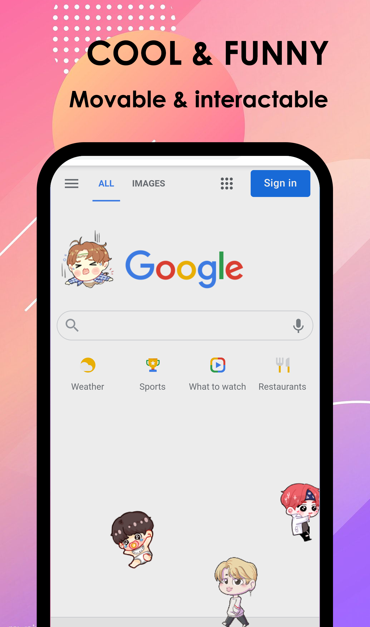اسکرین شات 3 برنامه BTS Shimeji - Live Wallpaper