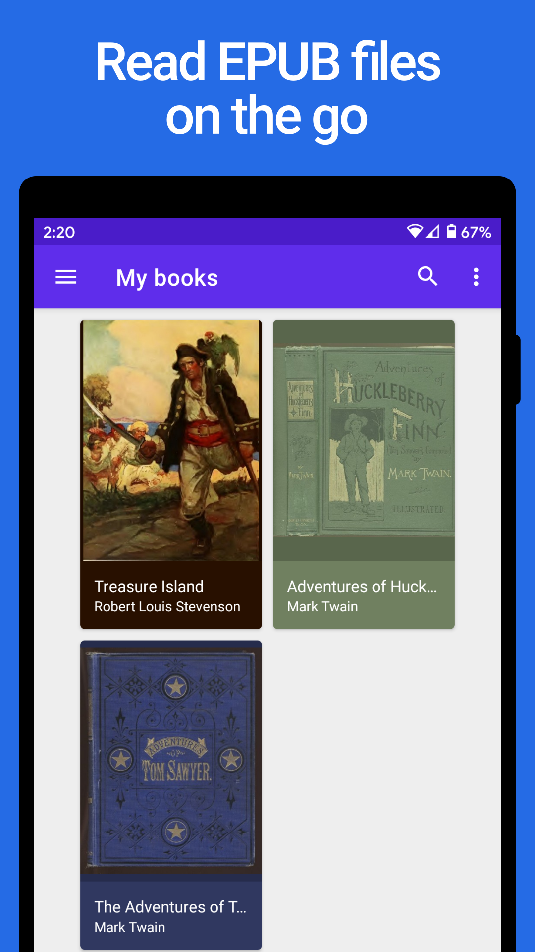 اسکرین شات 1 برنامه Lithium: EPUB Reader