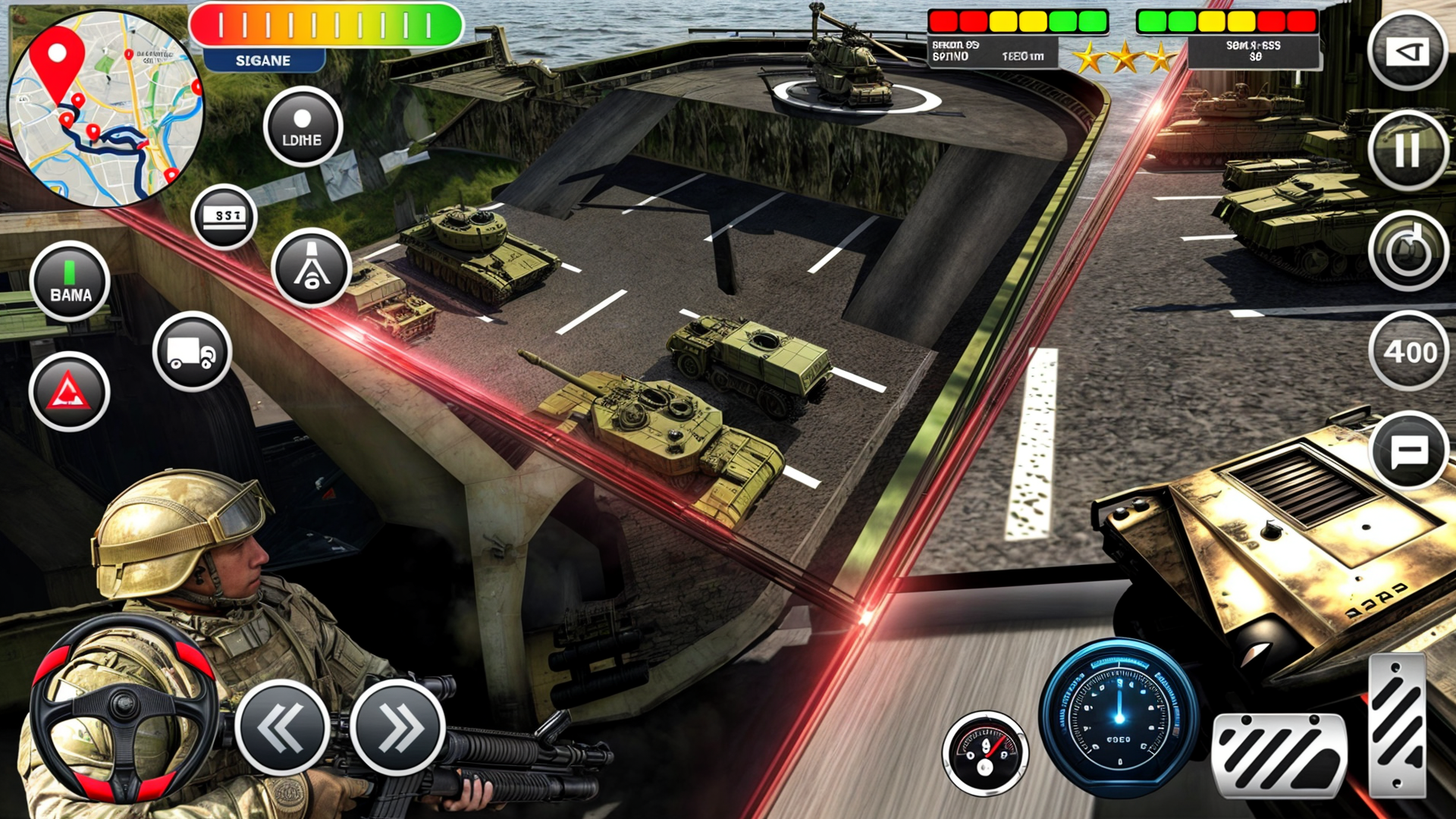 اسکرین شات 2 بازی Army Transport Tank Ship Games