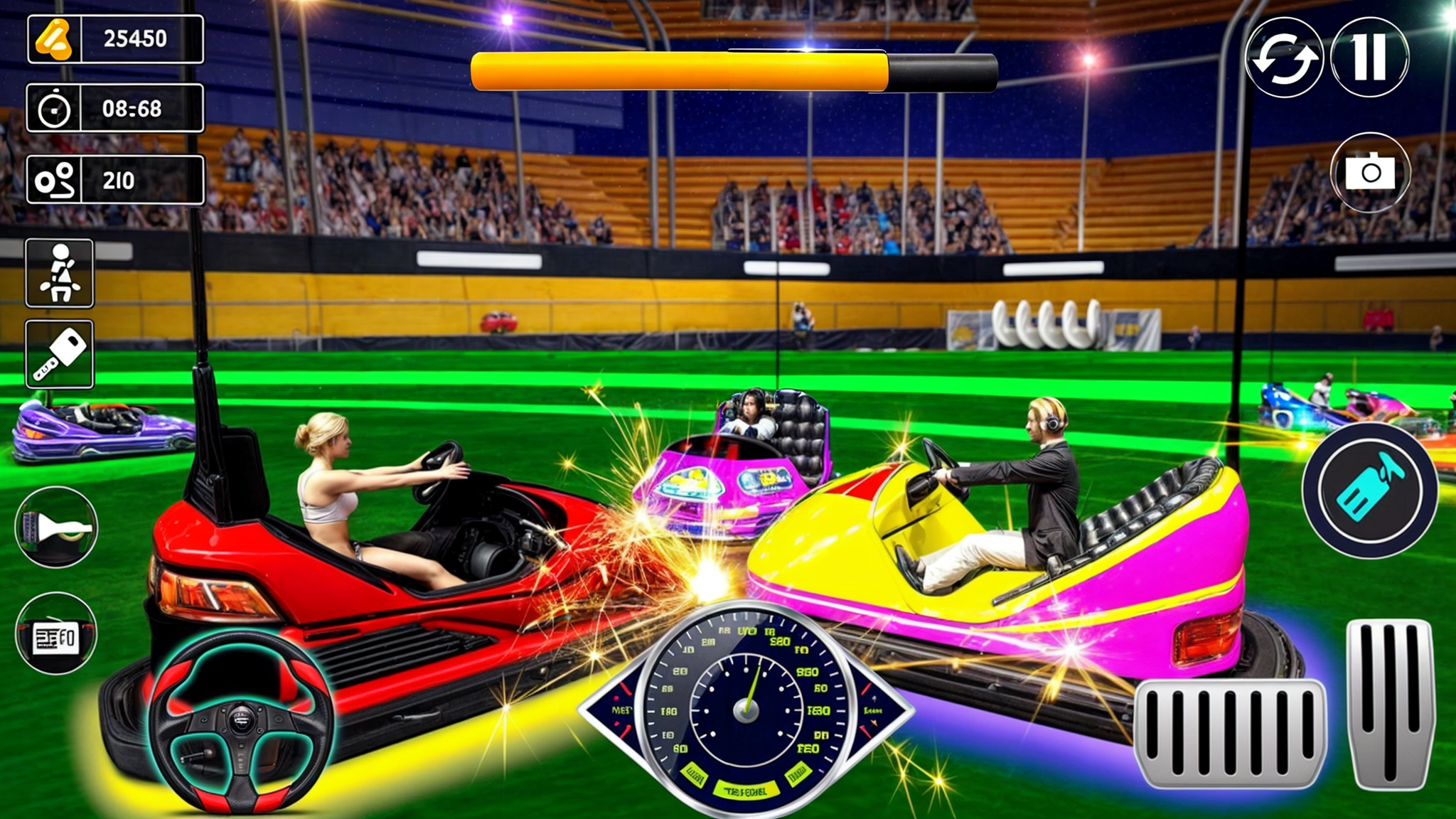 اسکرین شات 1 برنامه Bumper Cars Chase Games 3D