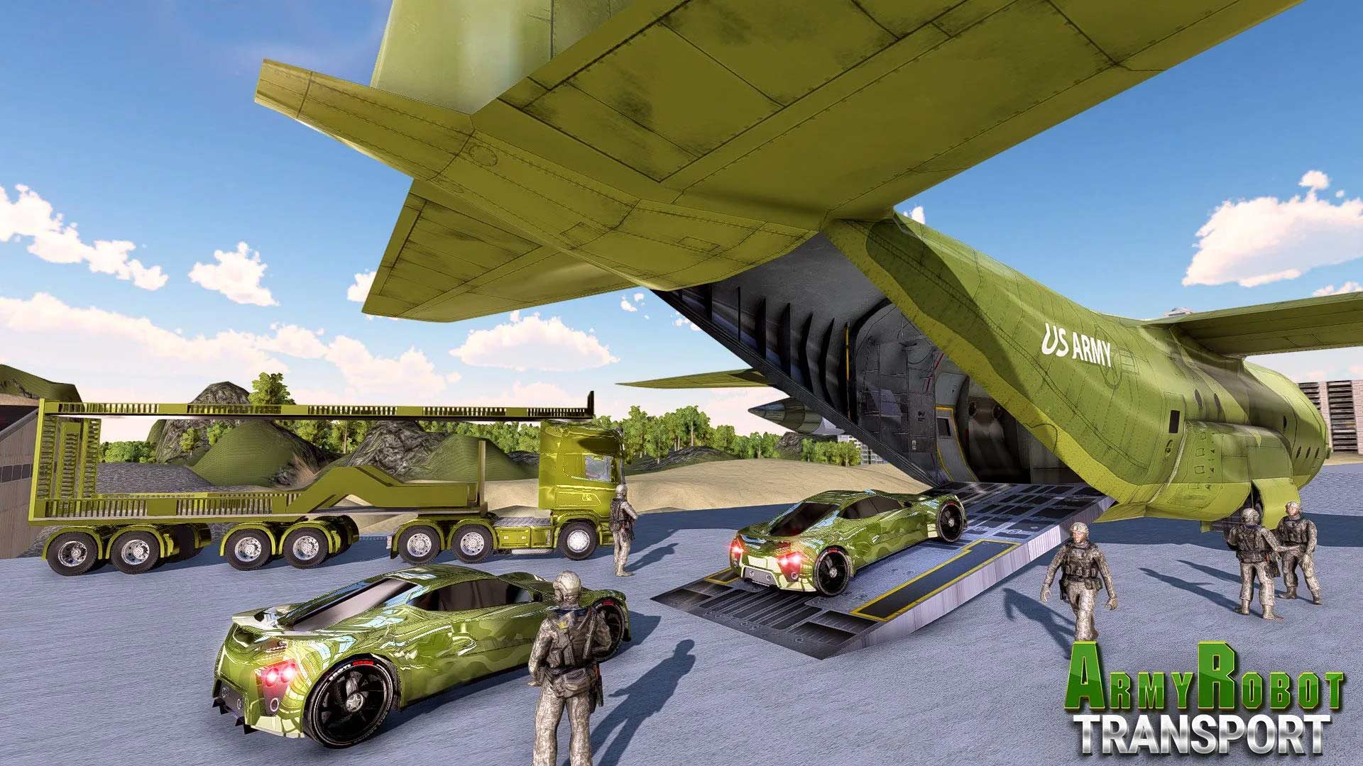 اسکرین شات 4 بازی US Army Tank Robot Cargo Plane