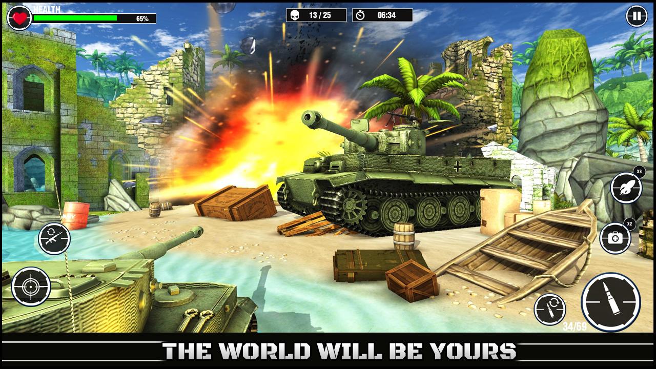 اسکرین شات 2 بازی World War Army: Tank War Games