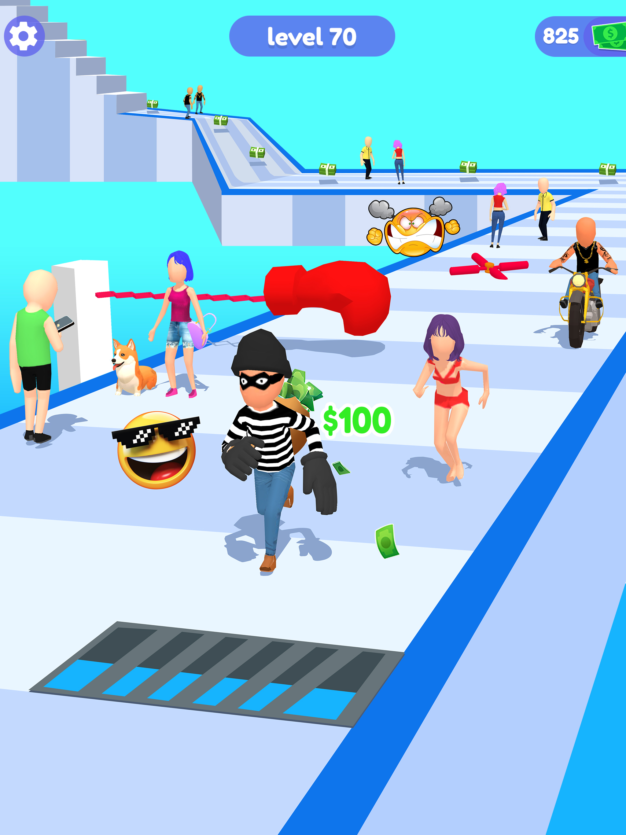اسکرین شات 3 بازی Thief Run Race 3D: Fun Race