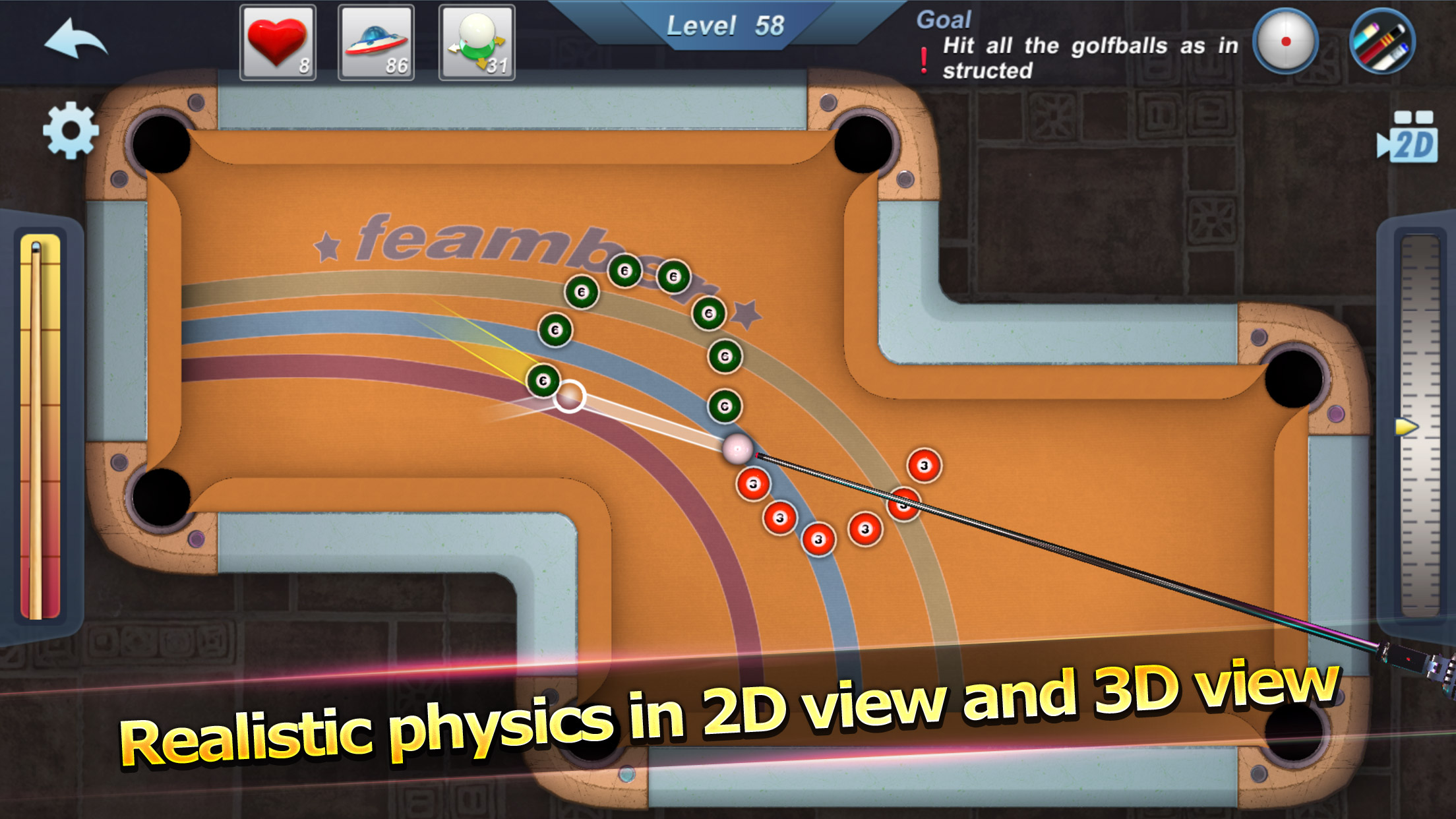 اسکرین شات 3 بازی Real Pool 3D : Road to Star