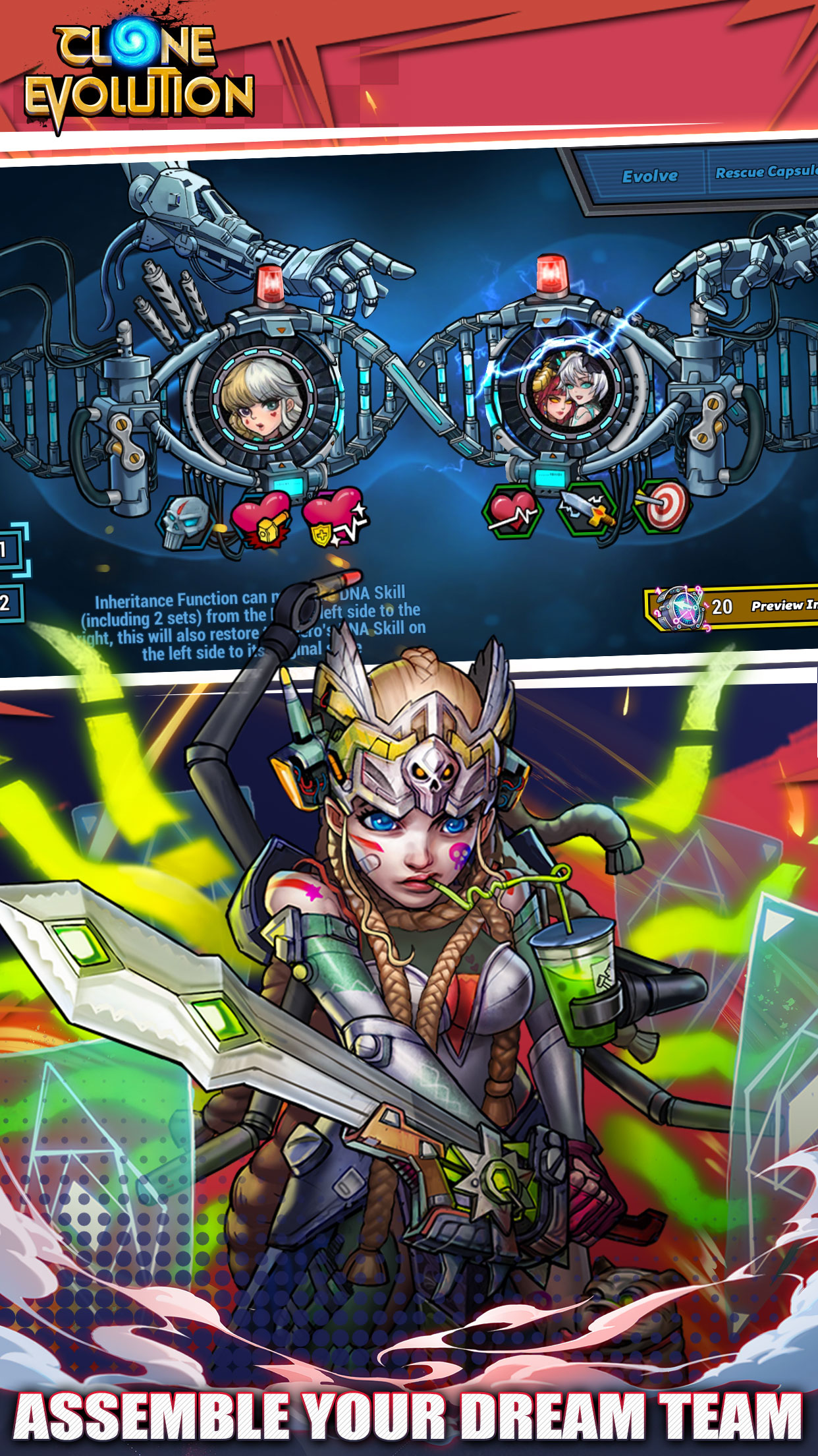 اسکرین شات 4 بازی Clone Evolution: Cyber War RPG