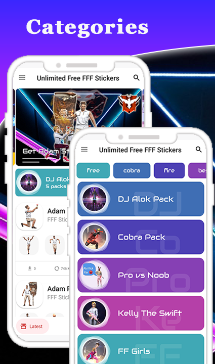 اسکرین شات 2 برنامه FFF FF Stickers - WAStickerApp