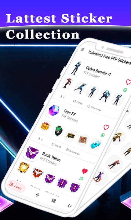 اسکرین شات 5 برنامه FFF FF Stickers - WAStickerApp