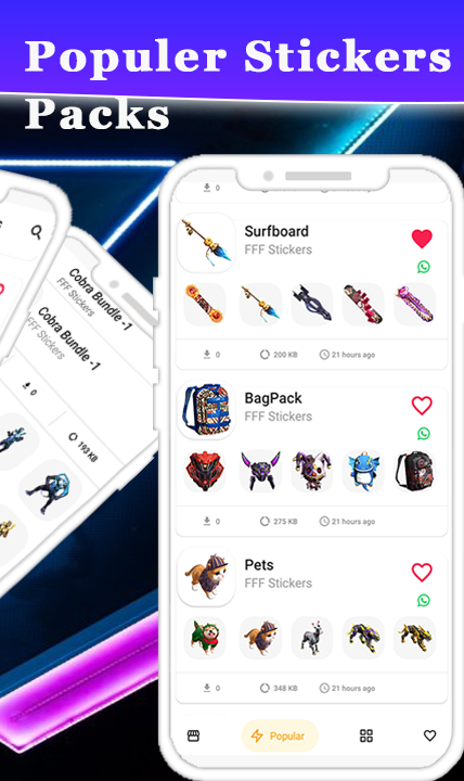 اسکرین شات 6 برنامه FFF FF Stickers - WAStickerApp