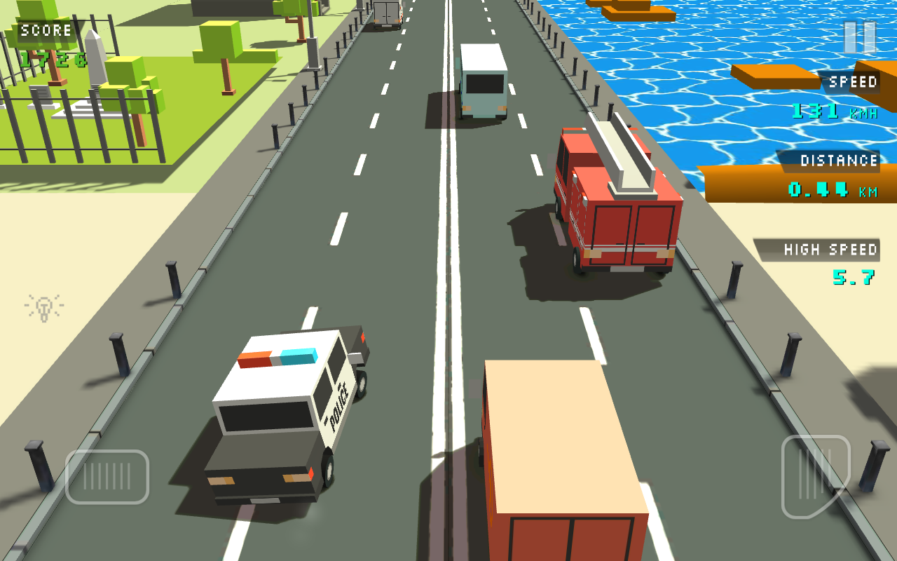 اسکرین شات 3 بازی Blocky Traffic Racer