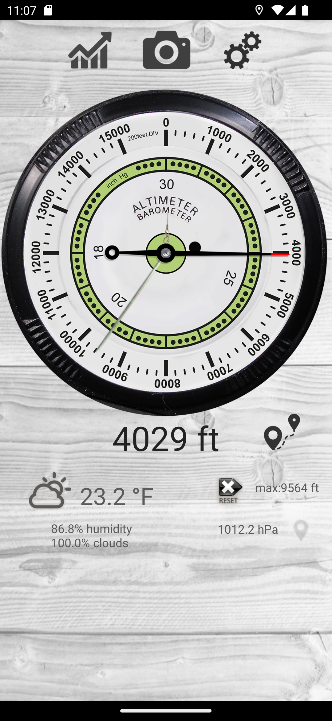 اسکرین شات 1 برنامه Altimeter professional