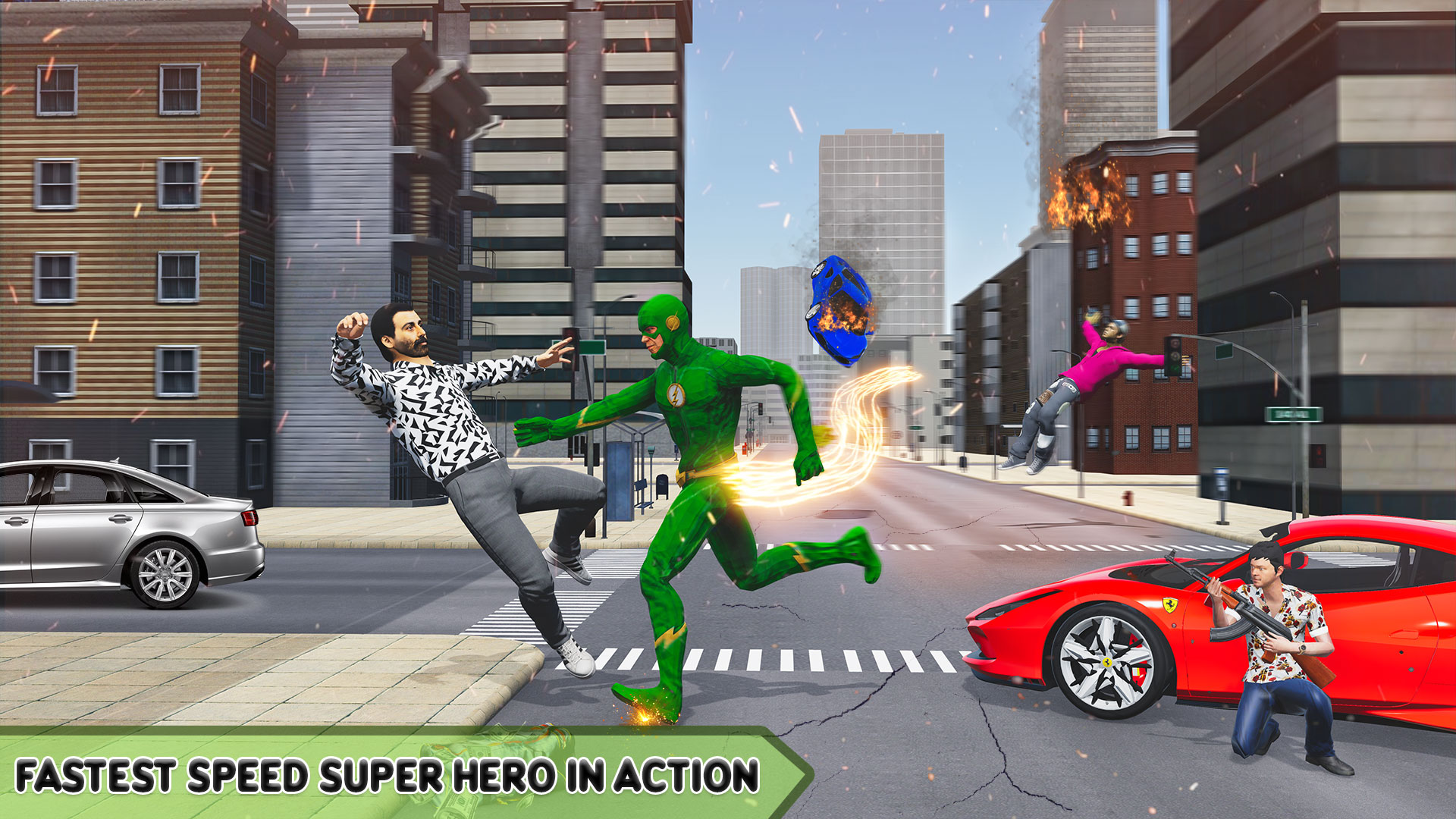 اسکرین شات 4 بازی Super Speed: Flying Hero Games