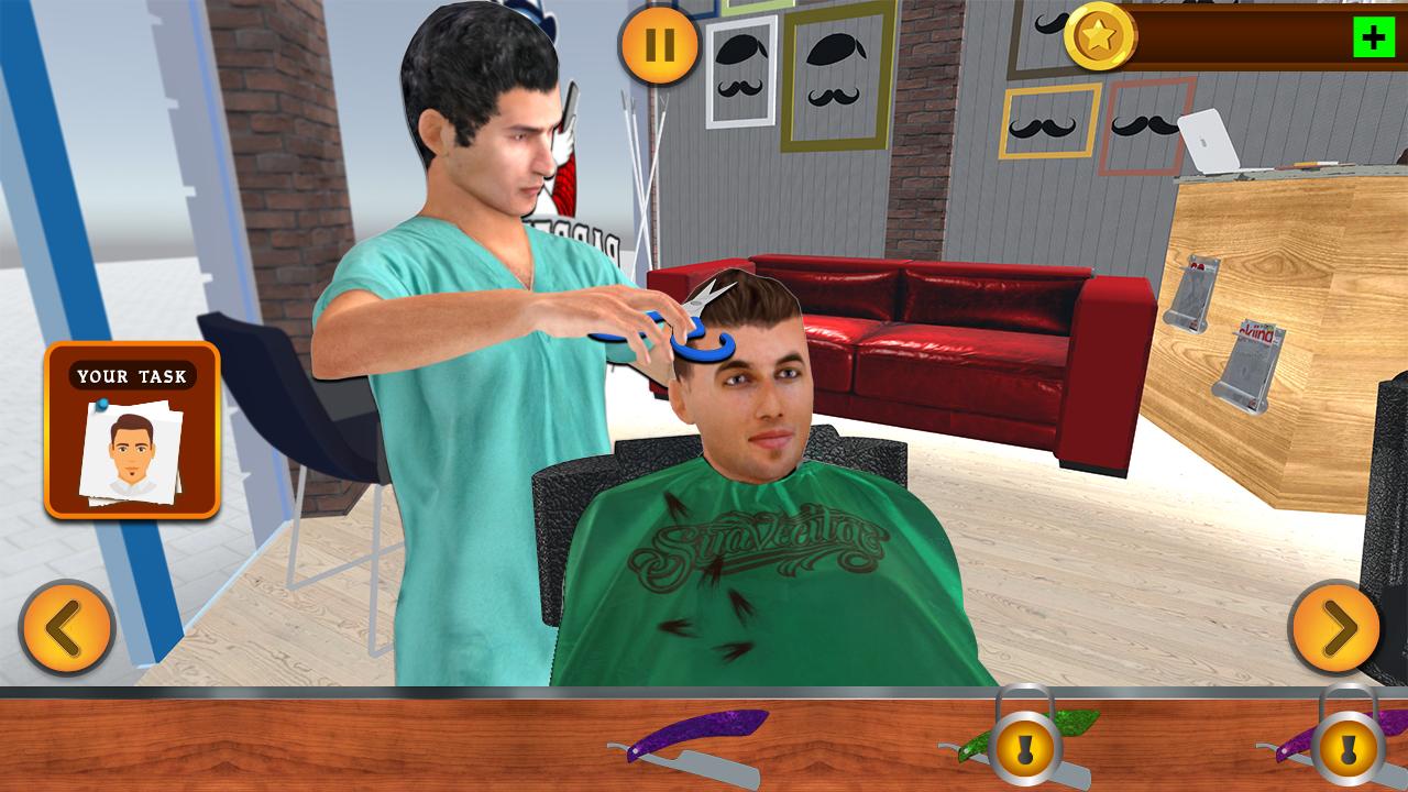 اسکرین شات 3 برنامه Virtual Barber Shop Simulator: Hair Cut Game 2020