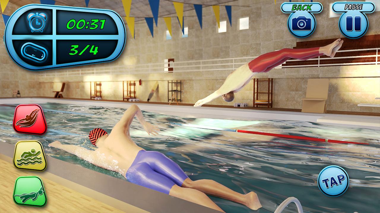 اسکرین شات 4 بازی Swimming Pool Water Race Game