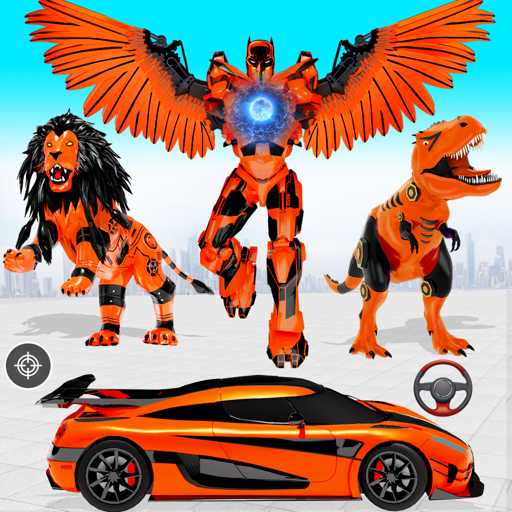 اسکرین شات 1 بازی Flying Pigeon Robot Car Game