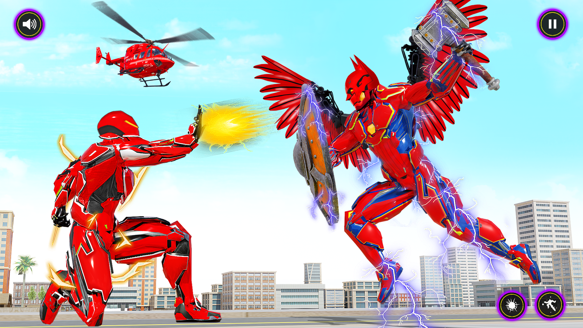 اسکرین شات 2 بازی Flying Pigeon Robot Car Game