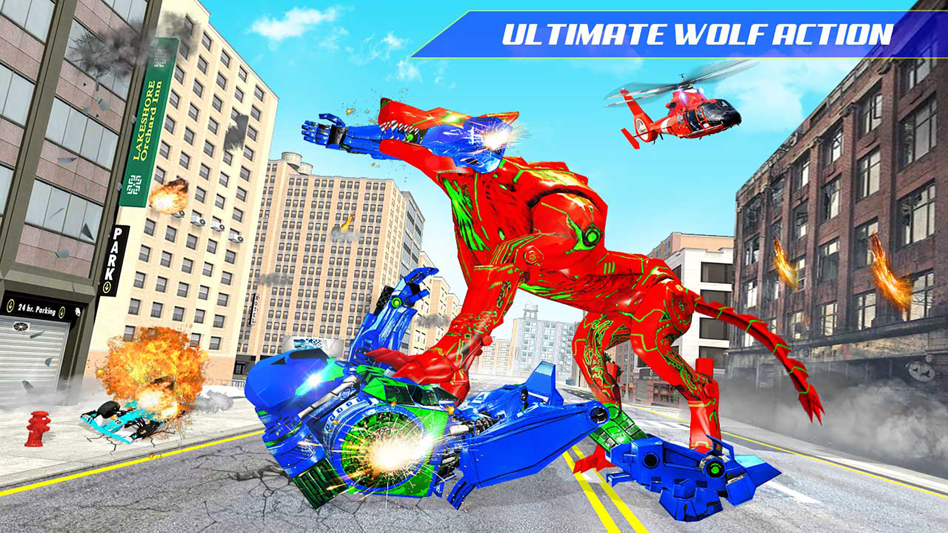 اسکرین شات 4 بازی Wolf Robot Car Transform Game