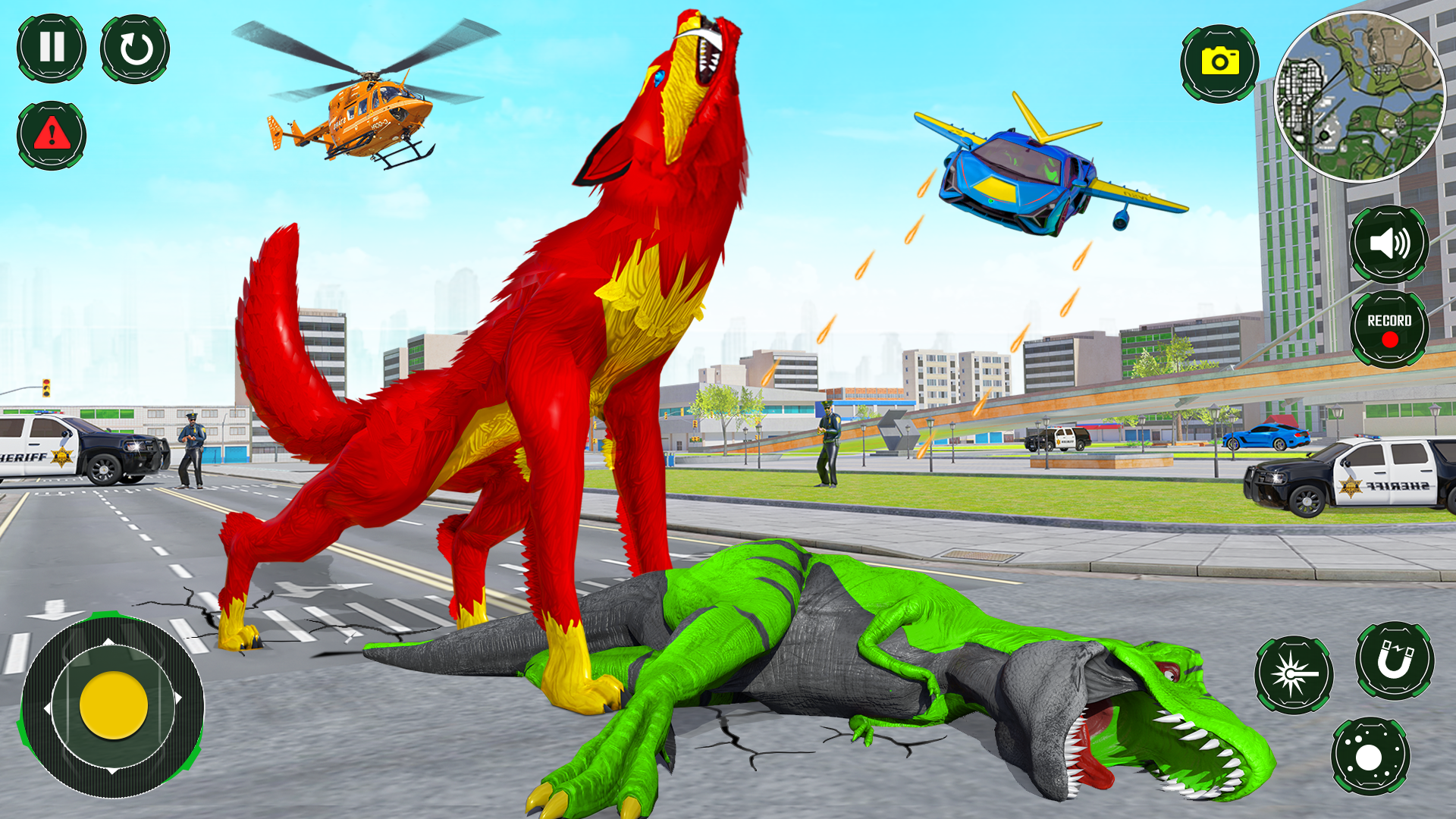 اسکرین شات 1 بازی Wolf Robot Car Transform Game