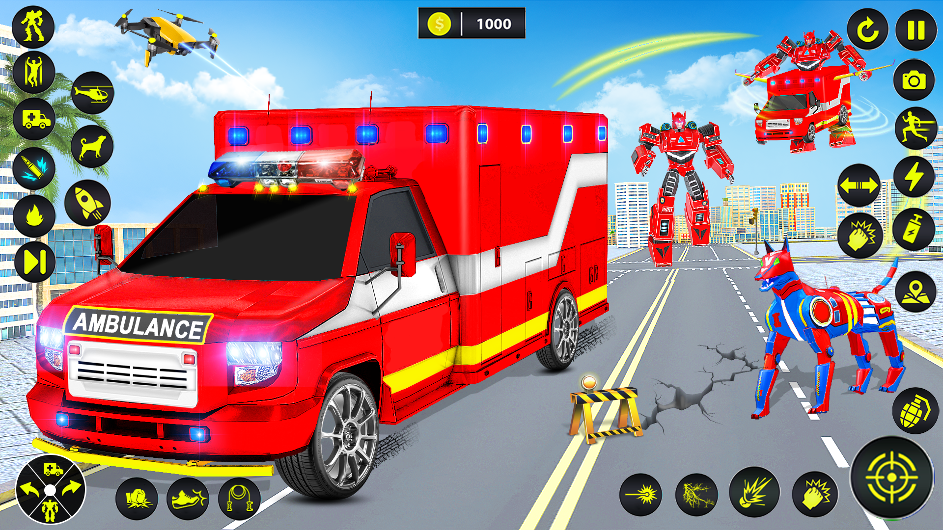 اسکرین شات 8 بازی Ambulance Dog Robot Car Game