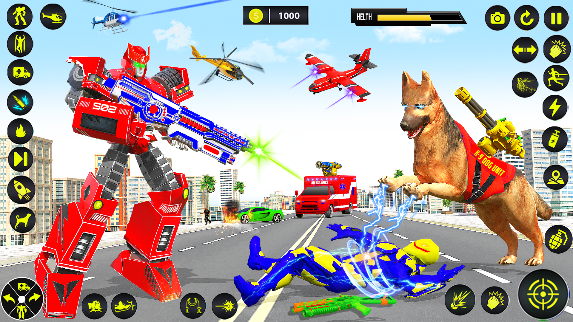 اسکرین شات 5 بازی Ambulance Dog Robot Car Game