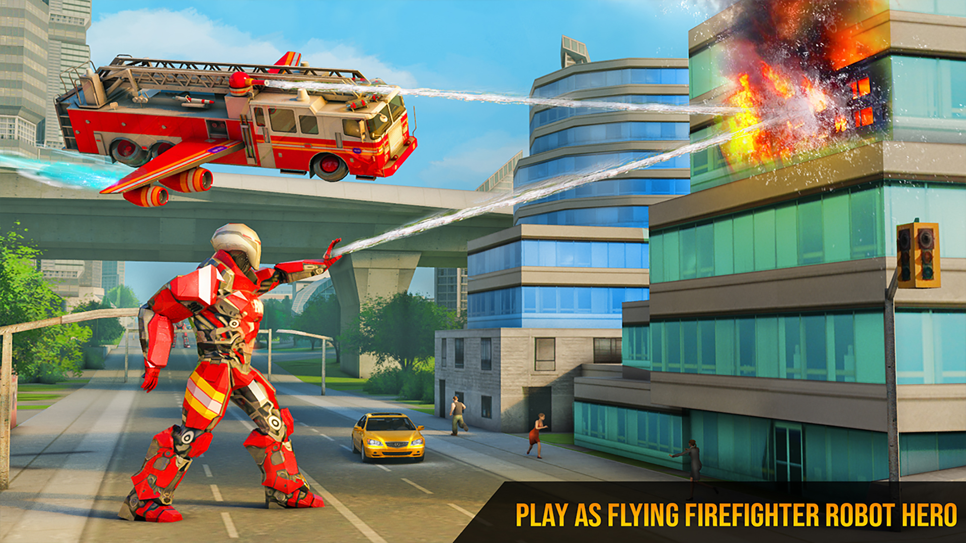 اسکرین شات 4 برنامه Fire Truck Game - Firefigther