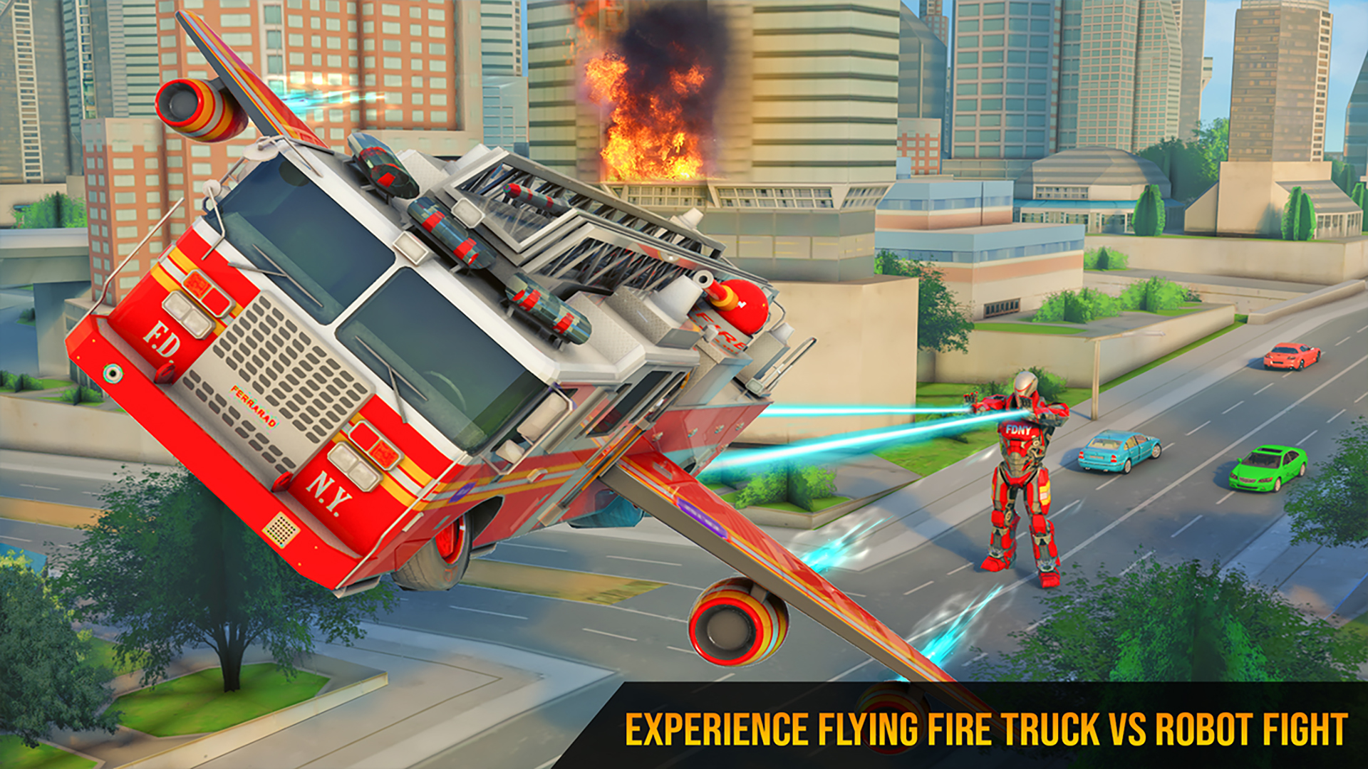 اسکرین شات 2 برنامه Fire Truck Game - Firefigther