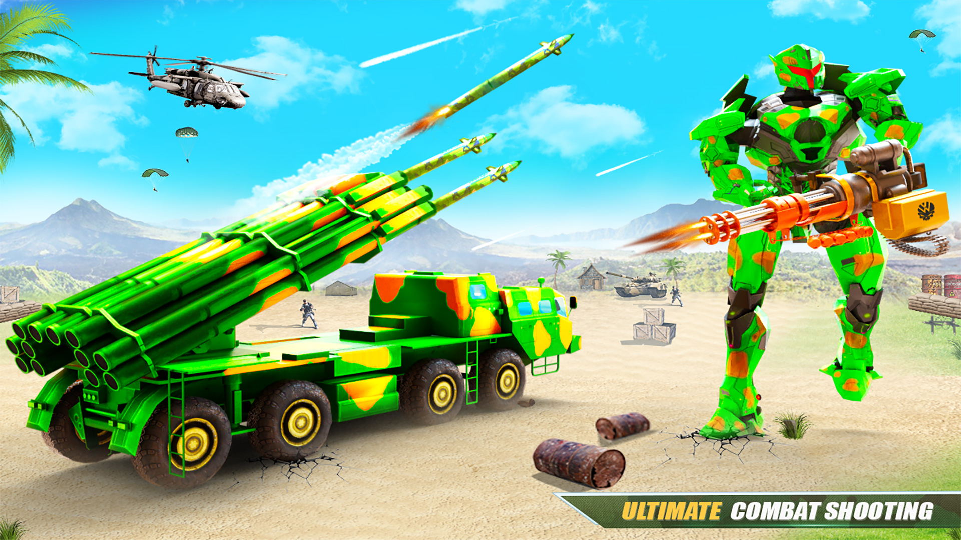 اسکرین شات 6 برنامه Missile Truck Dino Robot Car