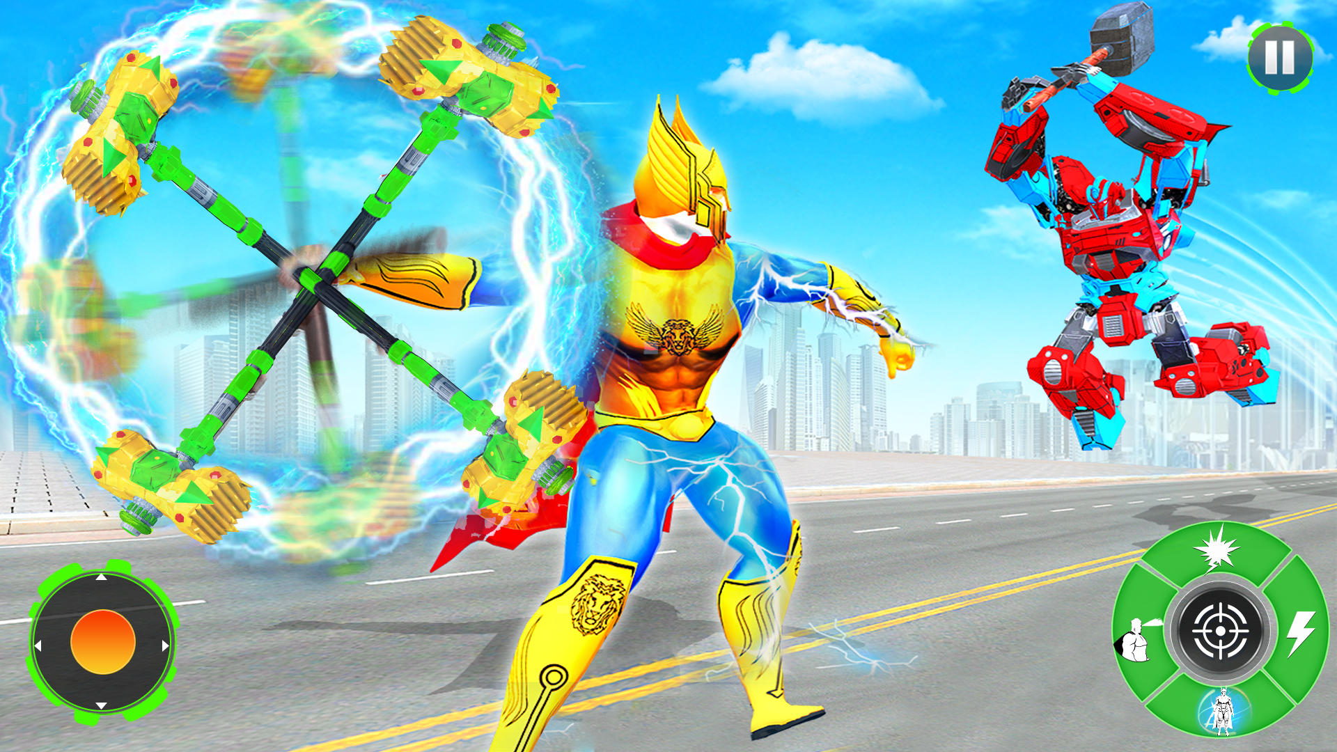 اسکرین شات 4 برنامه Hammer Hero Robot Rescue City