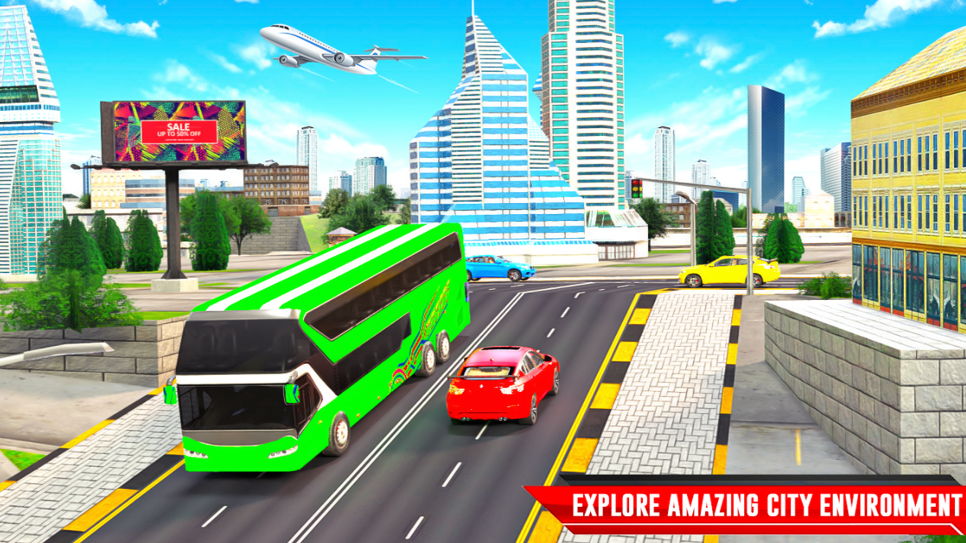 اسکرین شات 2 بازی City Coach Bus Driving Sim 3D