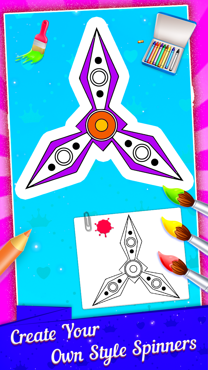 اسکرین شات 4 برنامه Fidget Spinner Coloring Book