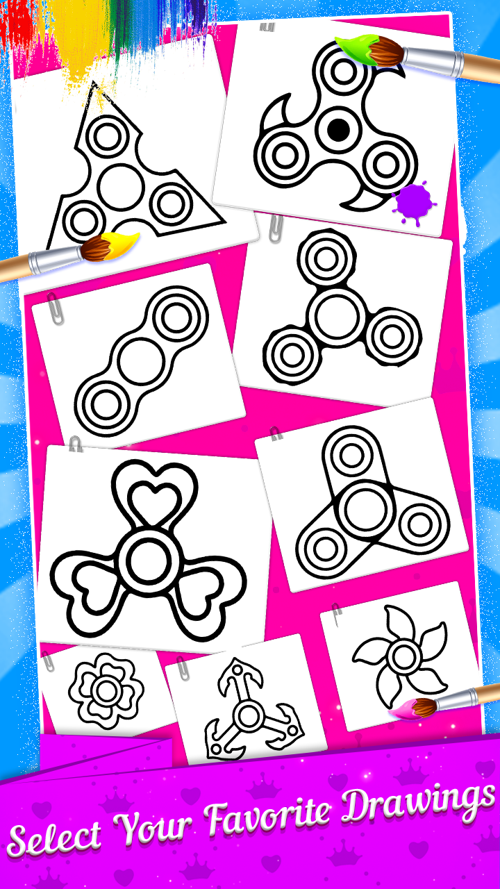 اسکرین شات 2 برنامه Fidget Spinner Coloring Book