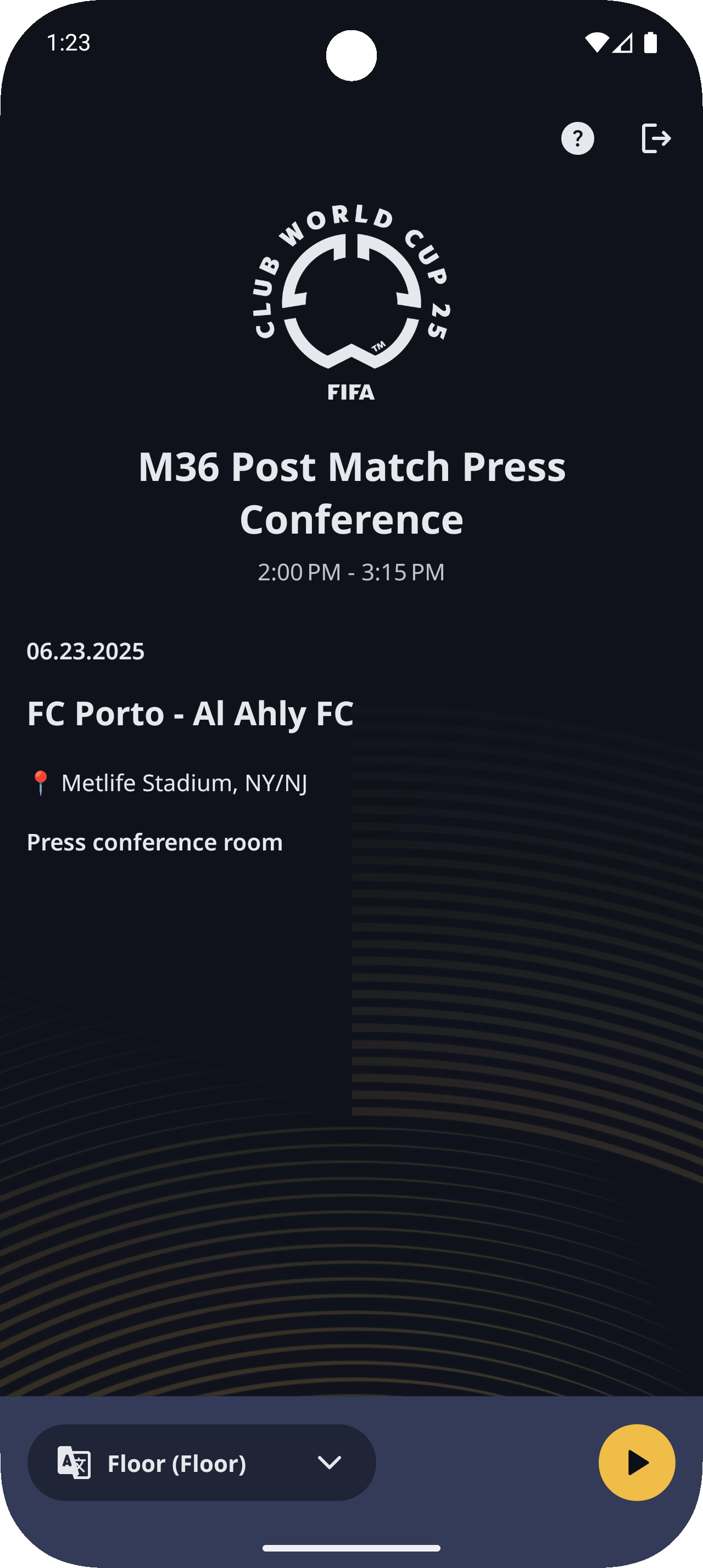 اسکرین شات 3 برنامه FIFA Interpreting