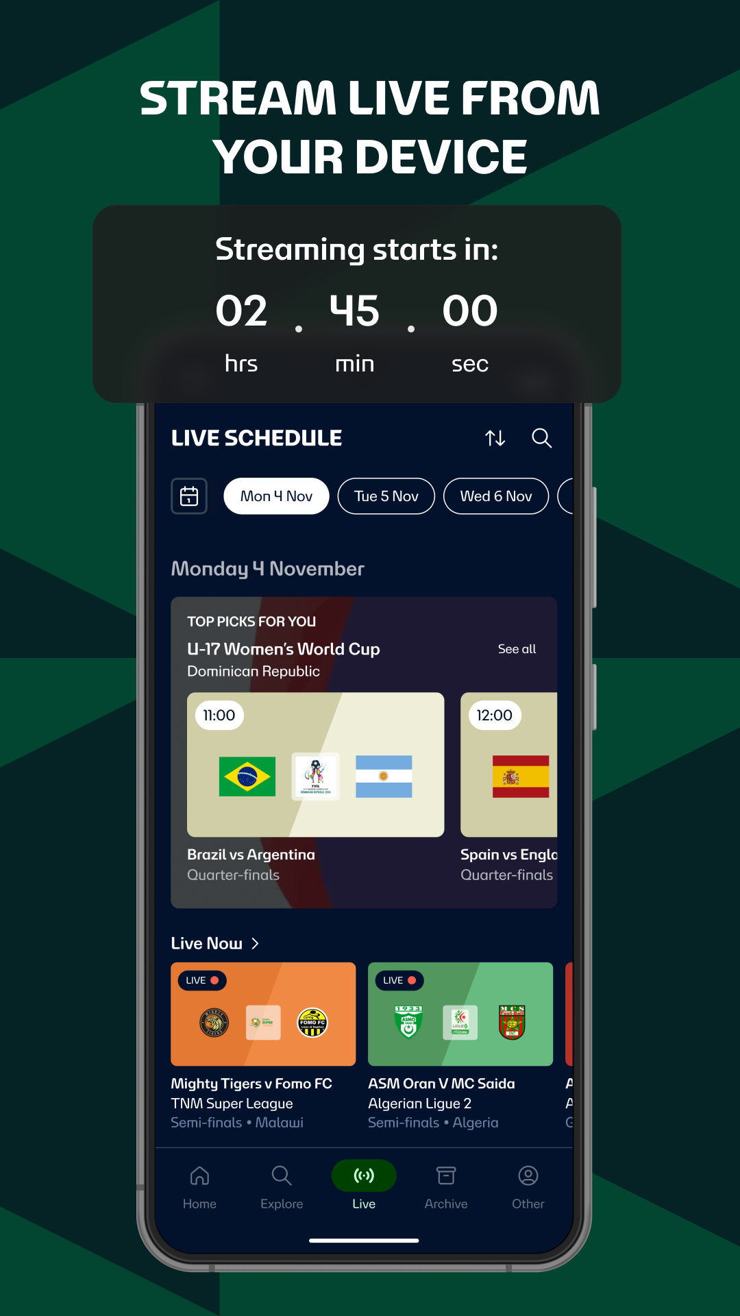 اسکرین شات 3 برنامه FIFA+ Stream Live Football TV