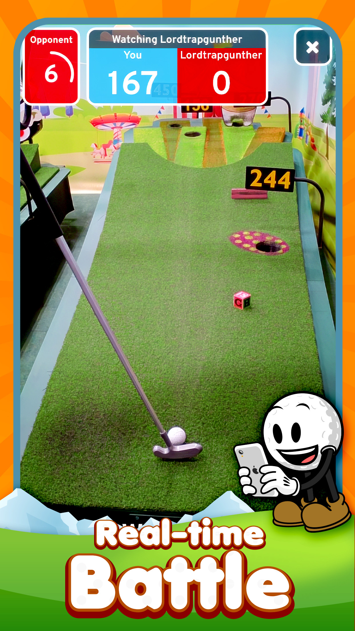اسکرین شات 3 بازی OneShot Golf - Robot Golf Game