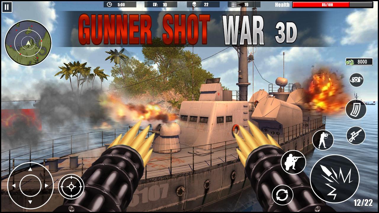 اسکرین شات 1 بازی Machine Gun Warship: Gun Games