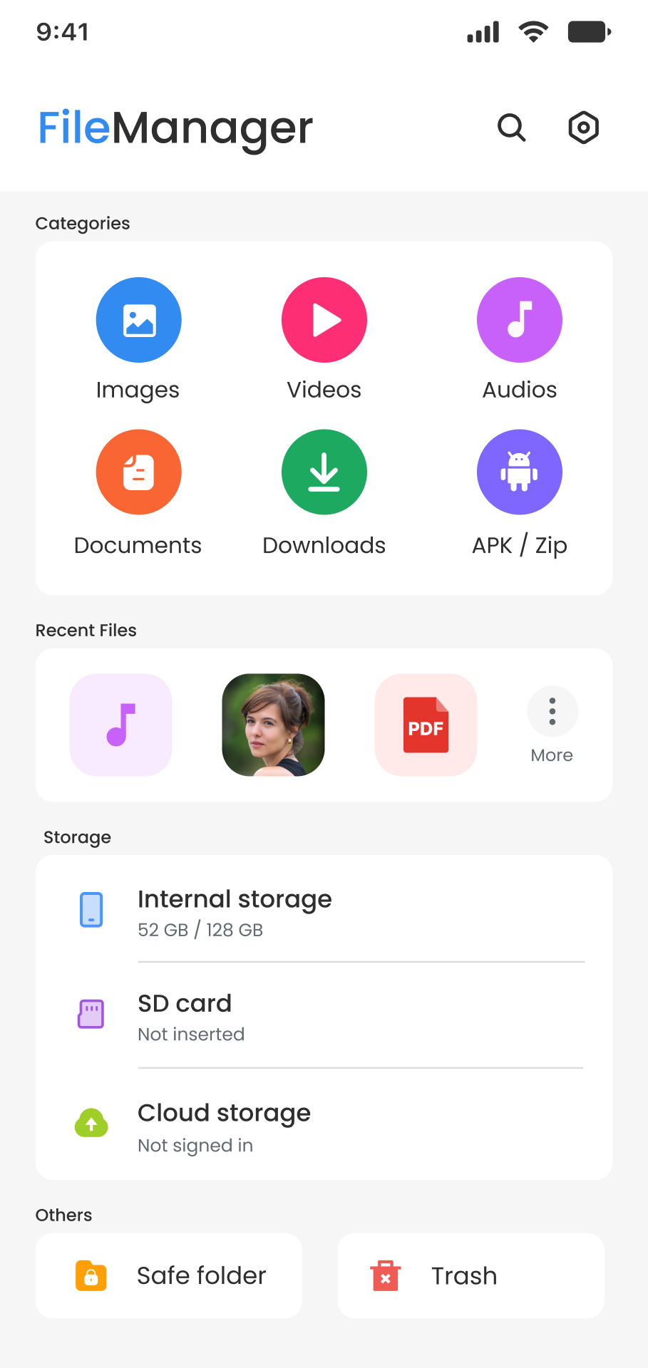 اسکرین شات 1 برنامه File Manager