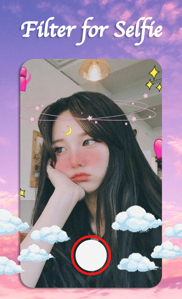 اسکرین شات 2 برنامه Filter for Selfie - Sweet Snap Face Camera