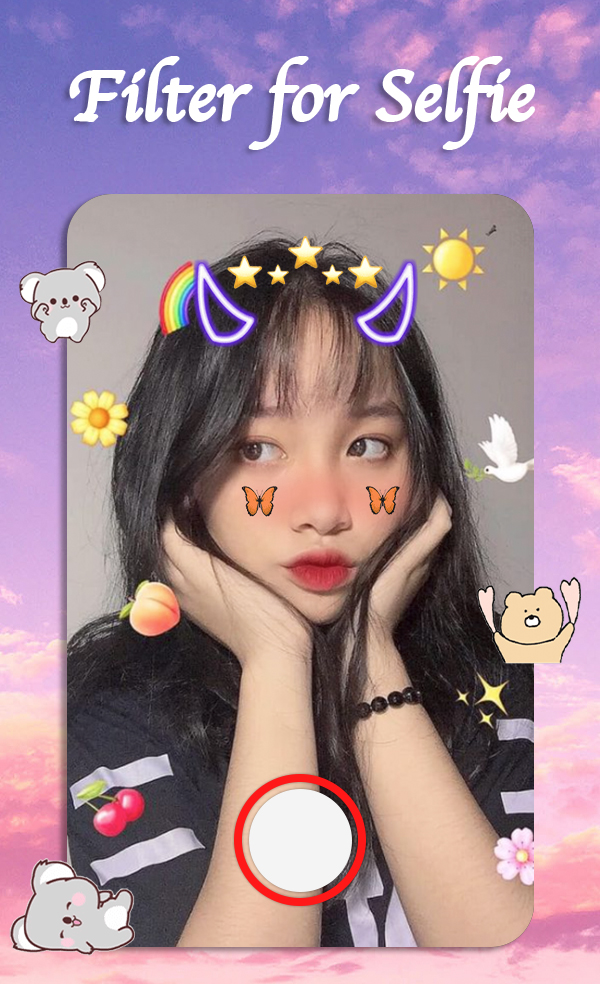 اسکرین شات 3 برنامه Filter for Selfie - Sweet Snap Face Camera