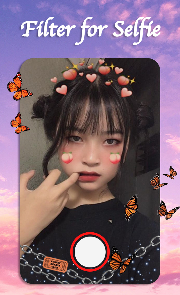 اسکرین شات 4 برنامه Filter for Selfie - Sweet Snap Face Camera
