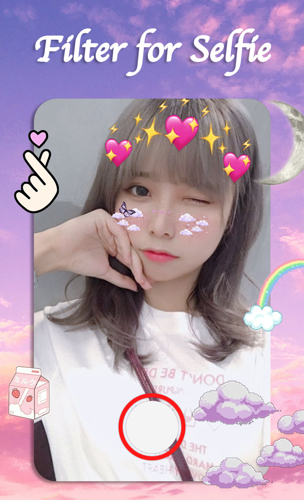 اسکرین شات 5 برنامه Filter for Selfie - Sweet Snap Face Camera