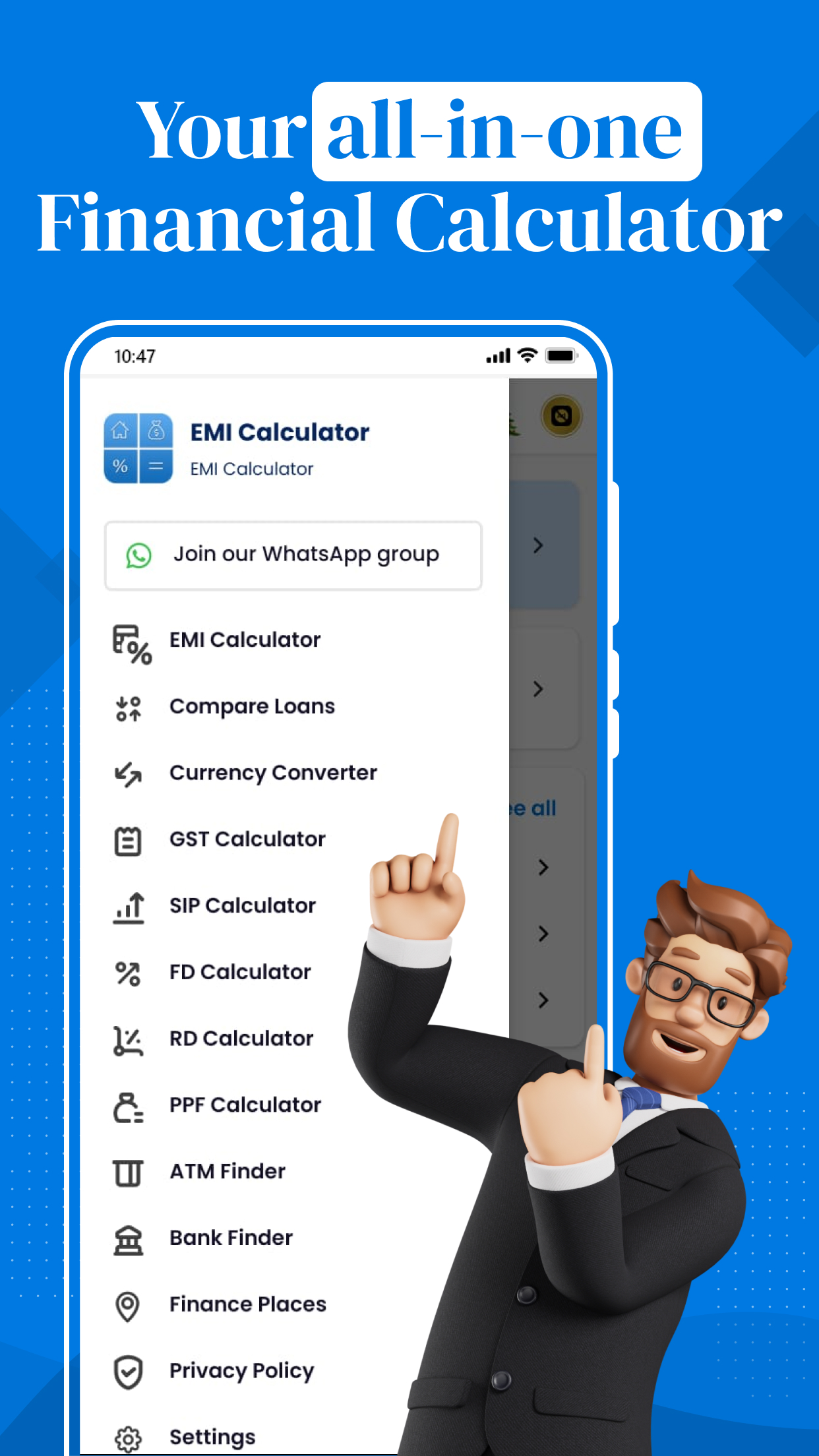 اسکرین شات 6 برنامه EMI Calculator App & Loan