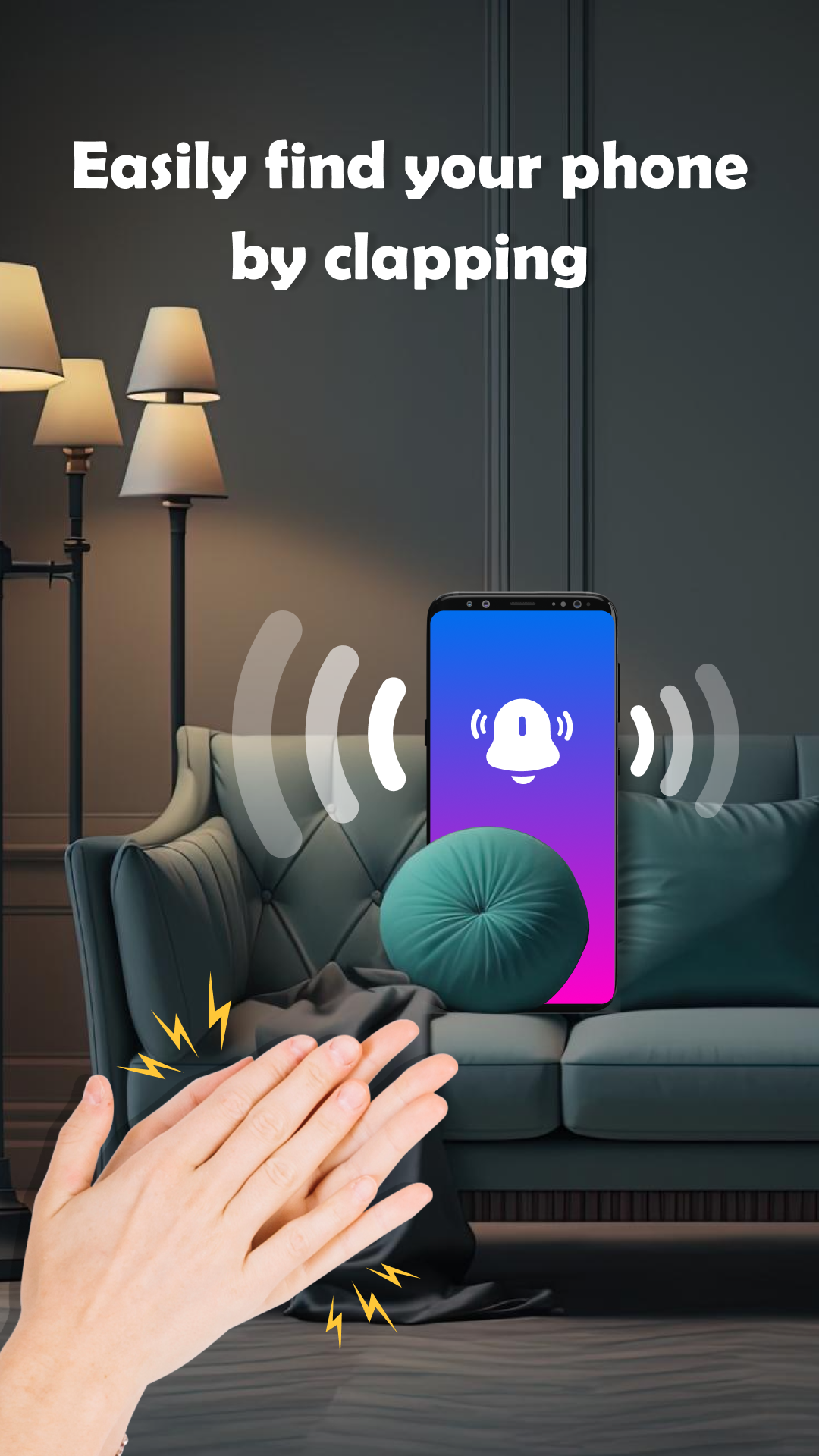 اسکرین شات 2 برنامه Find My Phone By Clap, Whistle
